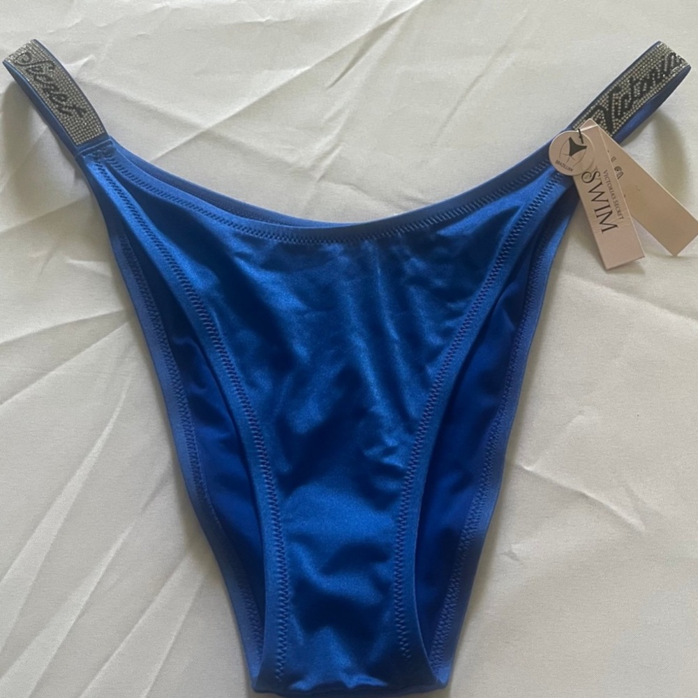 Victorias Secret Brazilian Bombshell Rhinestone Shine Swim Bottom XL